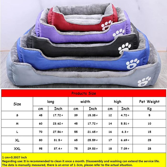 XXL Pet Dog Bed, Soft Washable - For Large Dogs
